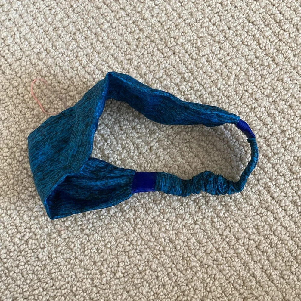 NEW Women’s Activewear Headband Dark Blue Heathered Stretchy One Size Athletic